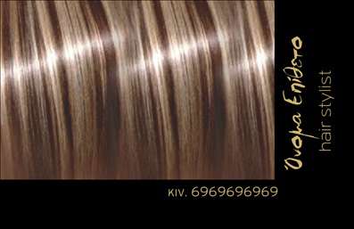 Επαγγελματική κάρτα για Hair StylistΑναδείξτε την καλλιτεχνική σας προσέγγιση με αυτήν την εντυπωσιακή επαγγελματική κάρτα για Hair Stylist. Το σχέδιο συνδυάζει μοντέρνα και κλασικά στοιχεία, δημιουργώντας μια αίσθηση κομψότητας που θα εντυπωσιάσει πελάτες και συνεργάτες. Οι απαλές παστέλ αποχρώσεις και η κομψή γραμματοσειρά προσδίδουν μία ευχάριστη και επαγγελματική εικόνα, ενώ τα λαμπερά background στοιχεία αναδεικνύουν τη φαντασία και την τέχνη πίσω από τις υπηρεσίες σας.Το σχέδιο της κάρτας αντανακλά τον επαγγελματισμό και την αξιοπιστία που απαιτούν οι πελάτες όταν αναζητούν υπηρεσίες περιποίησης και στυλ. Κάθε λεπτομέρεια έχει σχεδιαστεί για να μεταφέρει την ποιότητα και τη δέσμευση σας στο ομορφιάς, ενισχύοντας την εικόνα σας ως Hair Stylist.Διαθέτει ευέλικτη διάταξη που επιτρέπει την εύκολη προσθήκη στοιχείων όπως το όνομά σας, τηλέφωνο, λογότυπο και άλλες λεπτομέρειες επικοινωνίας, εξασφαλίζοντας ότι οι πελάτες σας θα έχουν πρόσβαση στις πληροφορίες που χρειάζονται. Επιπλέον, η κάρτα μπορεί να ενσωματώσει και στοιχεία που σχετίζονται με τις υπηρεσίες ή τα προϊόντα που προσφέρετε, κάνοντάς την ένα ισχυρό εργαλείο μάρκετινγκ.Με αυτή την επαγγελματική κάρτα, μπορείτε να ξεχωρίσετε από τον ανταγωνισμό και να αφήσετε θετική εντύπωση σε όλους. Μπορείτε να κάνετε όποιες αλλαγές θέλετε μέσω του online σχεδιαστικού εργαλείου.