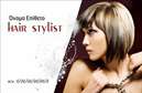 Επαγγελματική κάρτα για Hair Stylist: Αυτή η κομψή και μοντέρνα κάρτα είναι σχεδιασμένη ειδικά για επαγγελματίες στο χώρο της κομμωτικής. Με την κομψότητα που αποπνέει, αποτελεί την ιδανική επιλογή για να εκφράσετε τη δημιουργικότητά σας. Το ονειρεμένο χρώμα στο φόντο, σε συνδυασμό με τις καθαρές γραμμές και την μινιμαλιστική διάταξη, δημιουργεί μια ευχάριστη αίσθηση επαγγελματισμού και στυλ.Η επιλεγμένη γραμματοσειρά είναι ευανάγνωστη και κομψή, προσδίδοντας μια αίσθηση σοβαρότητας και αξιοπιστίας. Το σχέδιο του background ενσωματώνει λεπτομέρειες που παραπέμπουν στον κόσμο της κομμωτικής, τονίζοντας την εξειδίκευση του επαγγέλματος σας.Η επαγγελματική κάρτα έχει σχεδιαστεί ώστε να επιτρέπει στους χρήστες να προσθέσουν εύκολα στοιχεία όπως το όνομα, το τηλέφωνο και το λογότυπο της επιχείρησης σας, εξασφαλίζοντας τη λειτουργικότητα και την προσαρμοστικότητα της. Αυτό διευκολύνει τους πελάτες να σας βρίσκουν με ευκολία και άνεση.Η κάρτα λειτουργεί επίσης ως ένα ισχυρό εργαλείο προβολής των υπηρεσιών σας, δίνοντας την ευκαιρία στους πελάτες σας να ανακαλύψουν τις καινοτόμες και δημιουργικές σας επιτυχίες στο κομμωτήριο. Κάθε επαγγελματική κάρτα σας ξεχωρίζει και προσφέρει μια θετική πρώτη εντύπωση, καθιστώντας σας αξέχαστους.Μπορείτε να κάνετε όποιες αλλαγές θέλετε μέσω του online σχεδιαστικού εργαλείου.