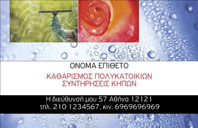 Επαγγελματικές κάρτες - Καθαρισμοί κτιρίων - Κωδικός:95314