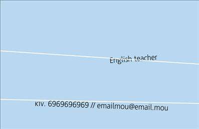 Επαγγελματικές κάρτες - Καθηγητές Αγγλικών - Κωδικός:94423