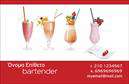 Επαγγελματική κάρτα για BartendersΗ επαγγελματική κάρτα για Bartenders αποπνέει στυλ και δυναμισμό, ιδανική για να εντυπωσιάσετε τους πελάτες και συνεργάτες σας. Το σχέδιο της κάρτας είναι προσεγμένο, με εκλεπτυσμένα χρώματα όπως το βαθύ μαύρο και το ασημί, που προσδίδουν μία αίσθηση κομψότητας και επαγγελματισμού. Η διάταξη είναι καθαρή και ευδιάκριτη, με σύγχρονη γραμματοσειρά που διευκολύνει την ανάγνωση των στοιχείων σας, σε συνδυασμό με ευχάριστα background στοιχεία που προσθέτουν χαρακτήρα.Η σχεδίαση της κάρτας αντανακλά την αξιοπιστία και την επαγγελματική εικόνα που χρειάζεται κάθε Bartender. Κάθε λεπτομέρεια έχει επιλεγεί προσεκτικά για να δείξει την αφοσίωσή σας στην τέχνη της ποτοποίησης και της εξυπηρέτησης.Η προσαρμοστικότητα είναι ένα από τα δυνατά σημεία της κάρτας, καθώς μπορείτε να προσθέσετε εύκολα το όνομά σας, το τηλέφωνο, το λογότυπό σας και άλλες πληροφορίες επικοινωνίας σύμφωνα με τις ανάγκες σας. Σημαντικό είναι ότι η κάρτα μπορεί να προβάλει τις υπηρεσίες σας, κάνοντάς την αναπόσπαστο κομμάτι της επαγγελματικής σας ταυτότητας.Αυτή η επαγγελματική κάρτα σάς βοηθά να ξεχωρίσετε στον κλάδο σας και να αφήσετε θετική εντύπωση στους πελάτες σας. Μπορείτε να κάνετε όποιες αλλαγές θέλετε μέσω του online σχεδιαστικού εργαλείου.