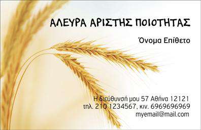 Επαγγελματική κάρτα για ΑγροτικάΗ συγκεκριμένη επαγγελματική κάρτα σχεδιάστηκε ειδικά για επαγγελματίες του αγροτικού τομέα, προσφέροντας μια κομψή και λειτουργική εμφάνιση. Το σύγχρονο σχέδιο τονίζει τη σύνδεση με τη φύση, με χρώματα που παραπέμπουν στη γη και τα φυτά, όπως το πράσινο και το καφέ. Η διάταξη είναι λεπτομερώς σχεδιασμένη ώστε να παρουσιάζει καθαρά τα απαραίτητα στοιχεία, με ευανάγνωστη γραμματοσειρά που ενισχύει την επικοινωνία.Αναδεικνύοντας την αξιοπιστία και τον επαγγελματισμό του πελάτη, αυτή η κάρτα εκπέμπει φινέτσα με κάθε της στοιχείο. Το στυλ της κάρτας αναδεικνύει την επιχείρηση σας, υπογραμμίζοντας τις αξίες και τις υπηρεσίες που προσφέρετε στον αγροτικό τομέα. Τα background στοιχεία ενισχύουν την αίσθηση που αποπνέει η κάρτα, προσδίδοντας φυσικότητα και ζωντάνια.Επιπλέον, η κάρτα προσφέρει ευελιξία στην προσαρμογή, επιτρέποντας την προσθήκη στοιχείων όπως όνομα, τηλέφωνο, λογότυπο και στοιχεία επικοινωνίας, για να ταιριάζει απόλυτα στις ανάγκες σας.Με την έξυπνη προβολή των υπηρεσιών σας, η επαγγελματική κάρτα λειτουργεί ως ένα ιδανικό εργαλείο μάρκετινγκ που βοηθά τον επαγγελματία να ξεχωρίσει και να αφήσει μια θετική εντύπωση στους πελάτες του.Μπορείτε να κάνετε όποιες αλλαγές θέλετε μέσω του online σχεδιαστικού εργαλείου.